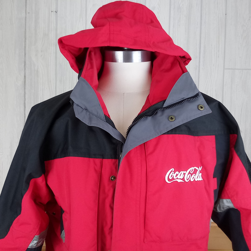 *Coca Cola Red Embroidered Fall / Spring Jacket - Picture 2 of 9